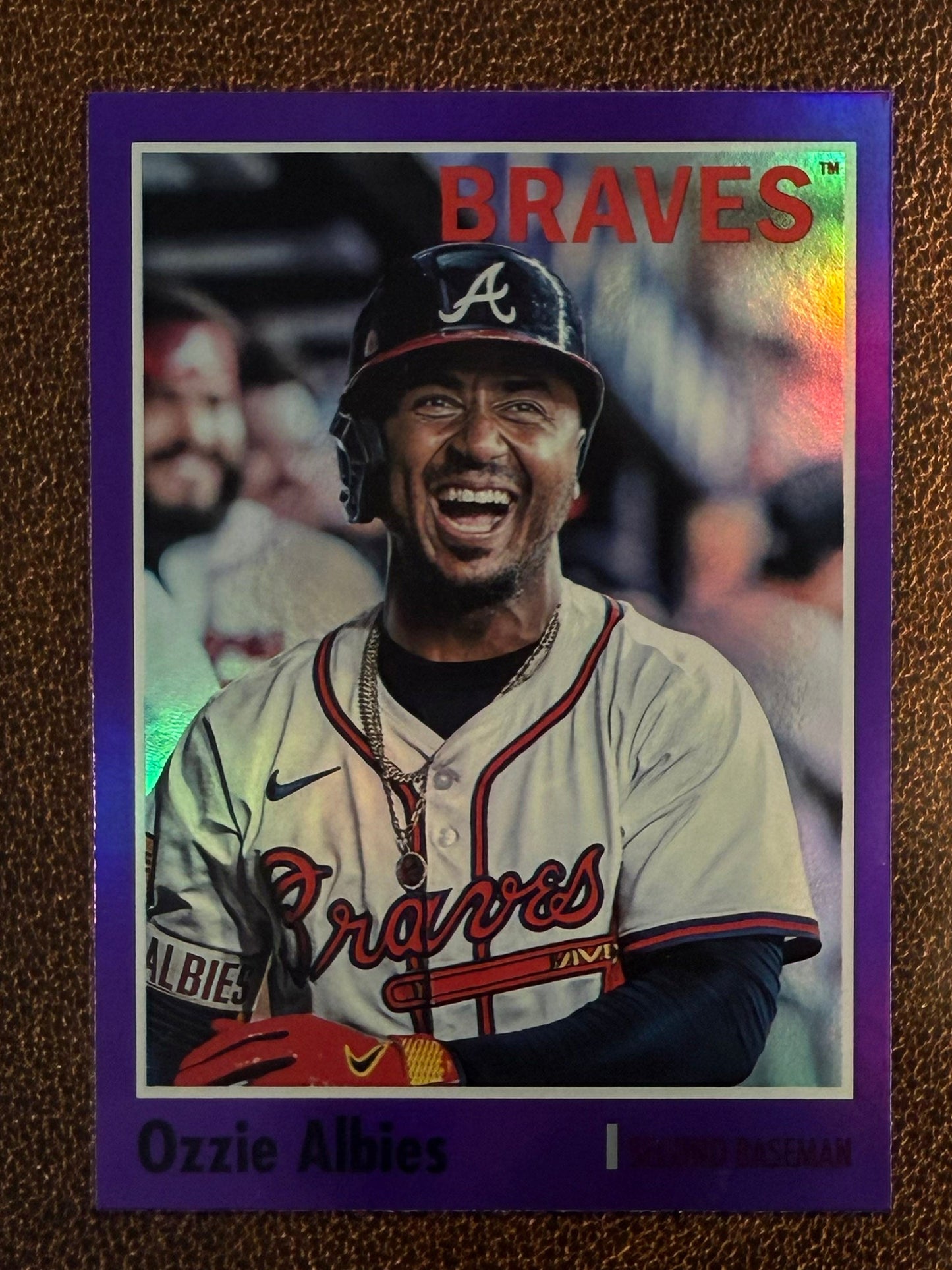 Ozzie Albies - 2024 Topps Archives - Purple Foil - Braves