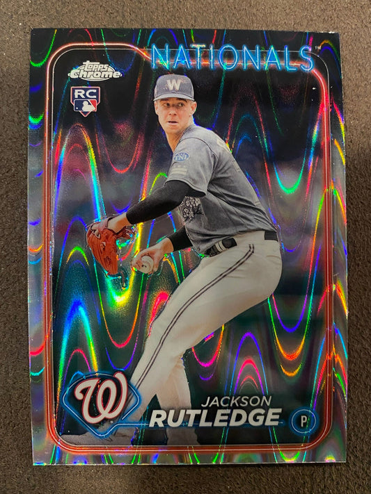 Jackson Rutledge - 2024 Topps Chrome - Raywave Refractor - Nationals