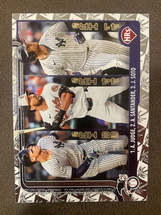 Aaron Judge / Juan Soto / Anthony Santander - 2025 Topps Series 1 - Spring Training Parallel - Yankees