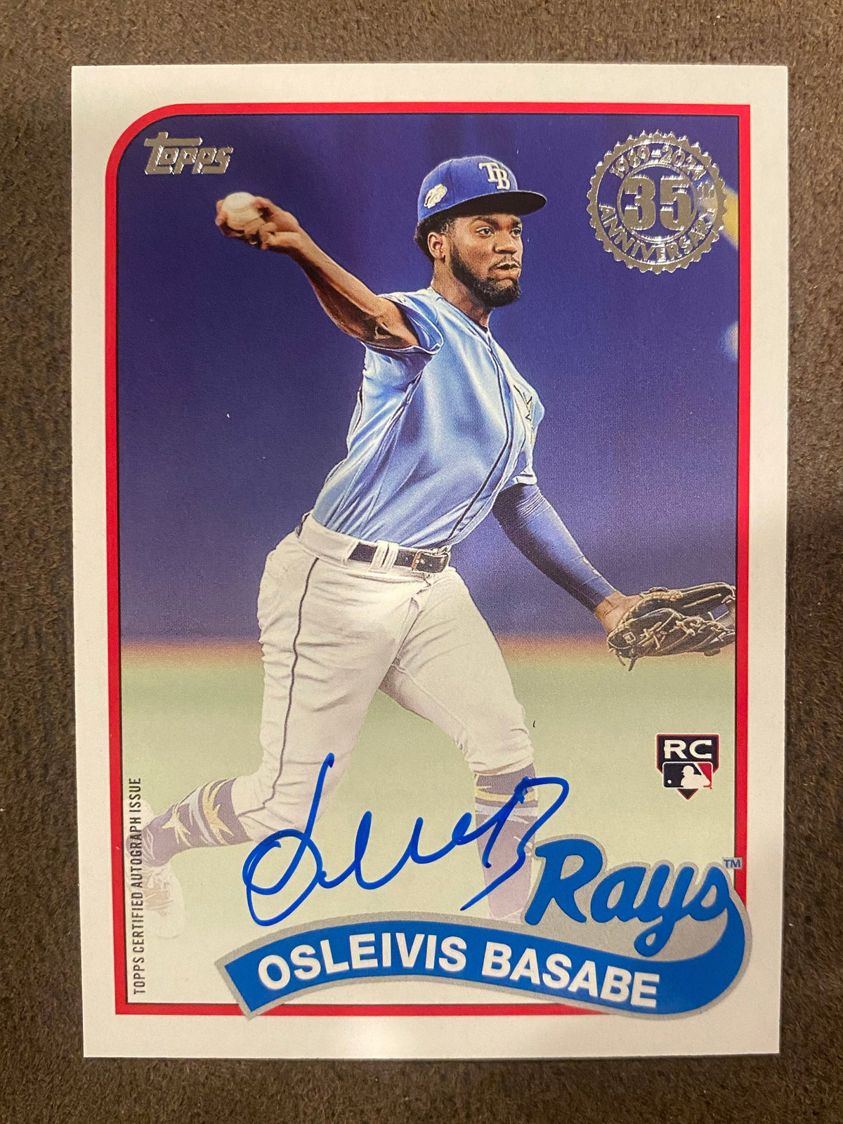 Basabe Rays Osleivis Basabe - 2024 Topps Update - 1989 AUTO - Rays – Western NY ...