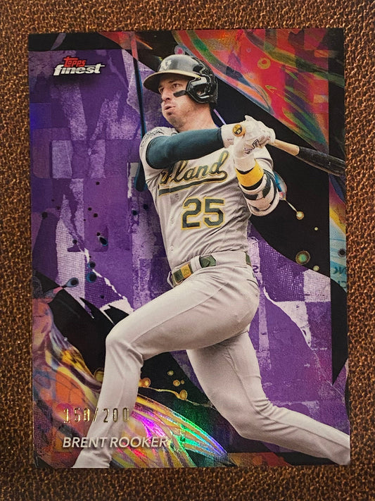 Brent Rooker - 2024 Topps Finest - Uncommon Purple /200 - Athletics