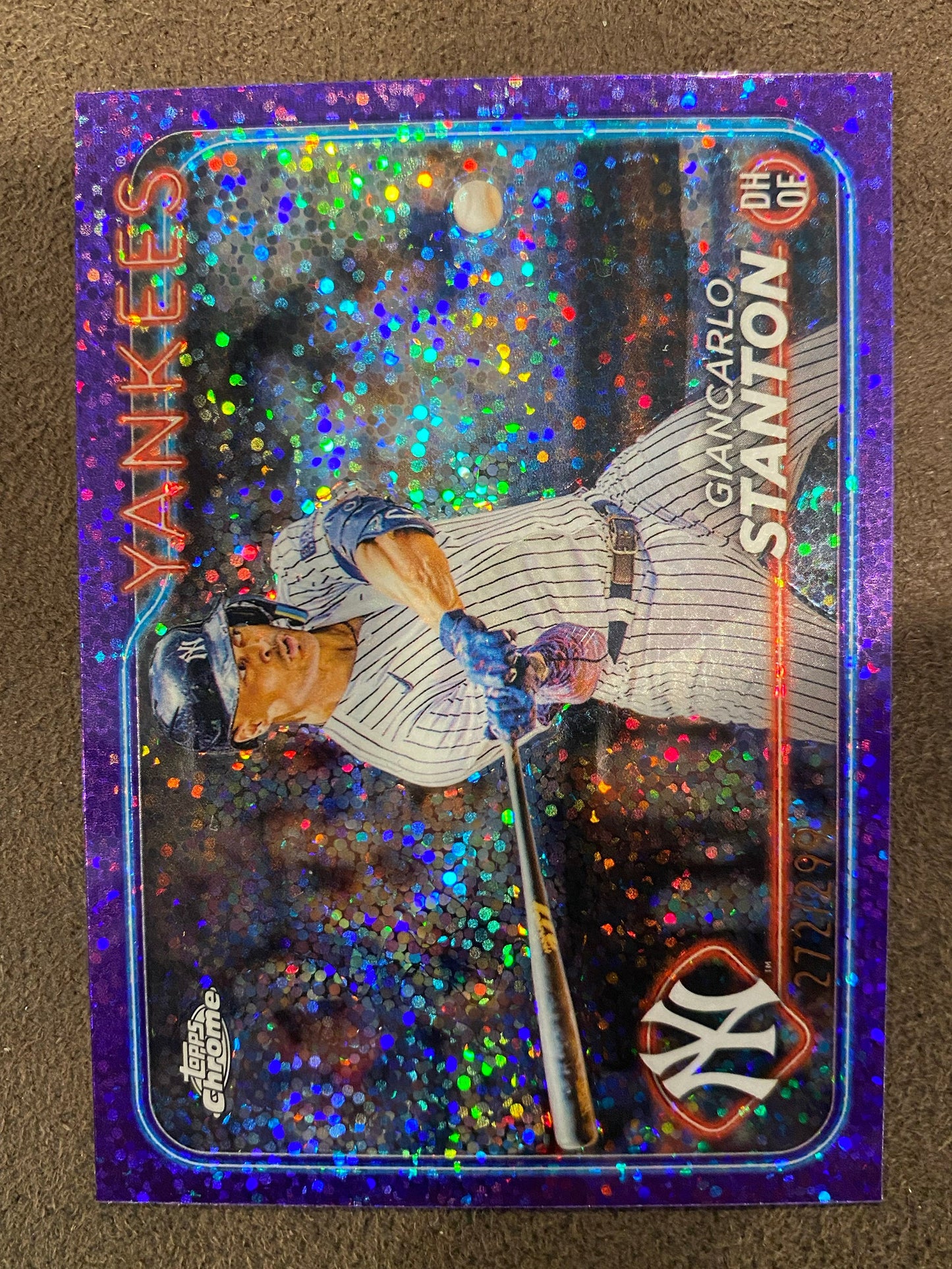 Giancarlo Stanton - 2024 Topps Chrome - Purple Speckle /299 - Yankees
