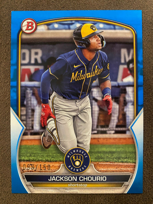 Jackson Churio - 2023 Bowman Prospects - Blue Parallel Blue /150 - Brewers