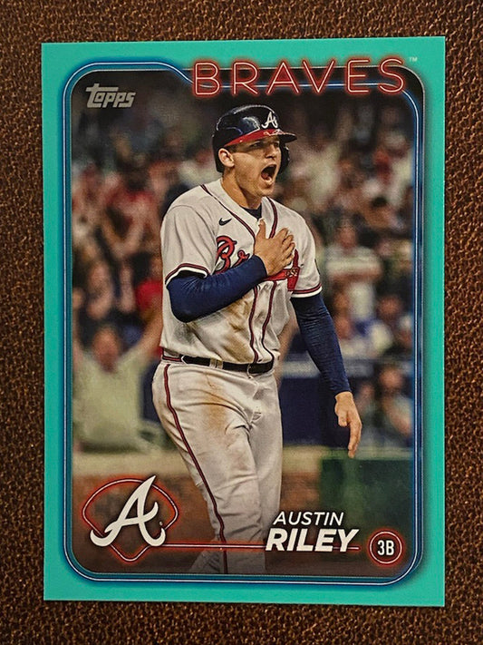 Austin Riley - 2024 Topps Series 2 - Aqua Parallel - Braves