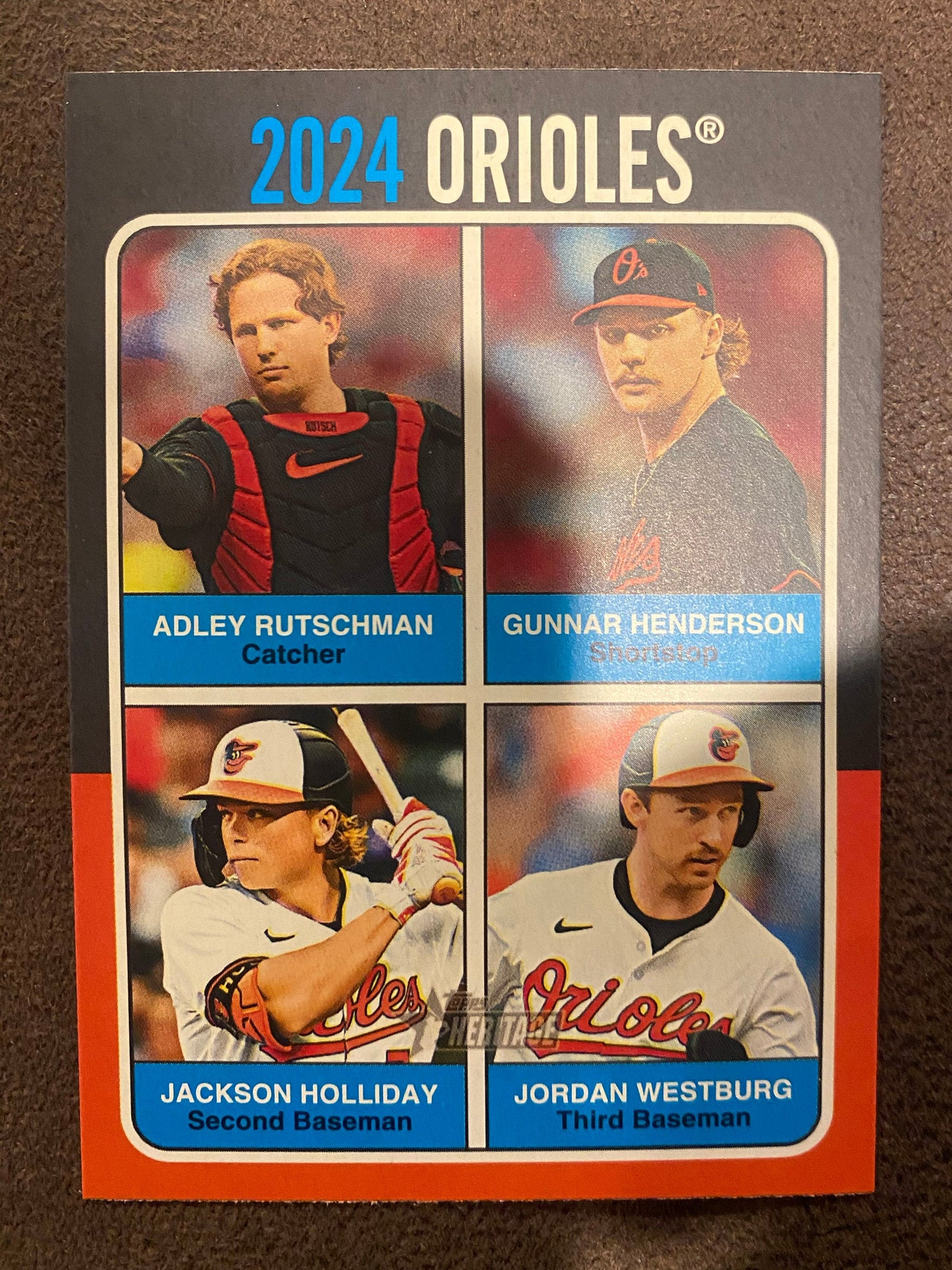 Westburg/Holliday/Rutschman/Henderson - 2024 Topps Heritage High Number - 2024 Orioles - Orioles
