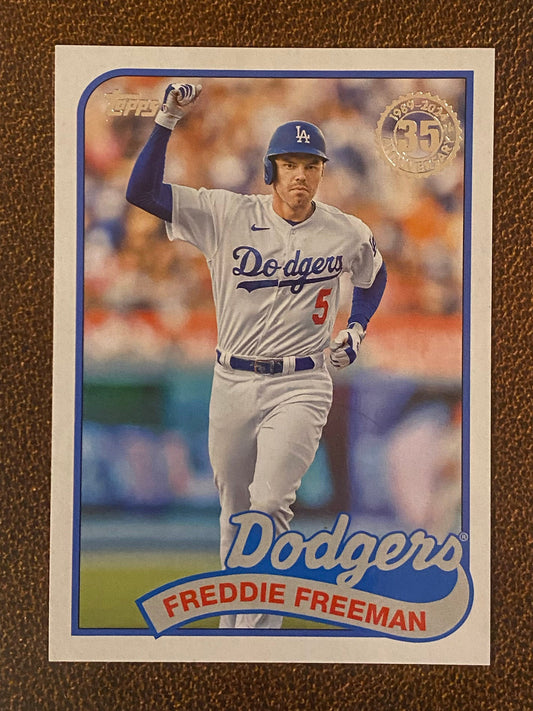 Freddie Freeman - 2024 Topps Series 1 - 1989 Real One Heritage Stock /89 - Dodgers