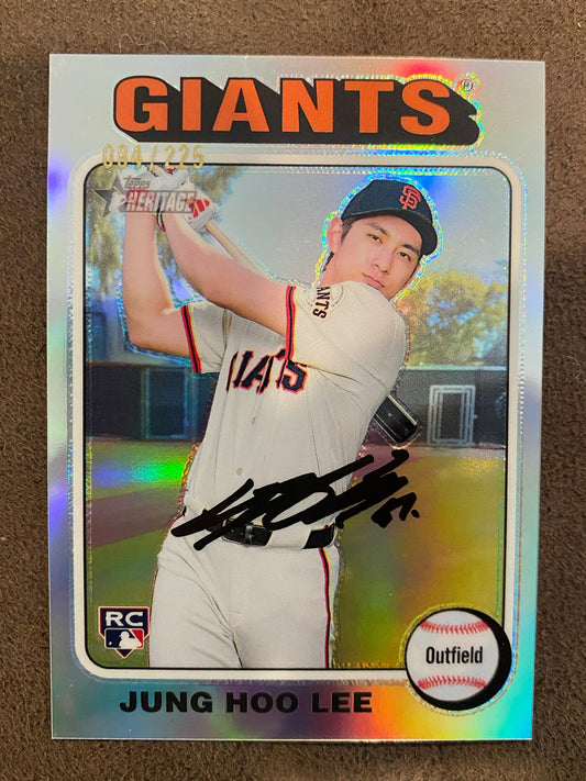 Jung Hoo Lee - 2025 Topps Heritage - Silver Refractor /225 - Giants