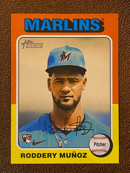 Roddery Munoz - 2024 Topps Heritage High Number - Short Print (#722) - Marlins