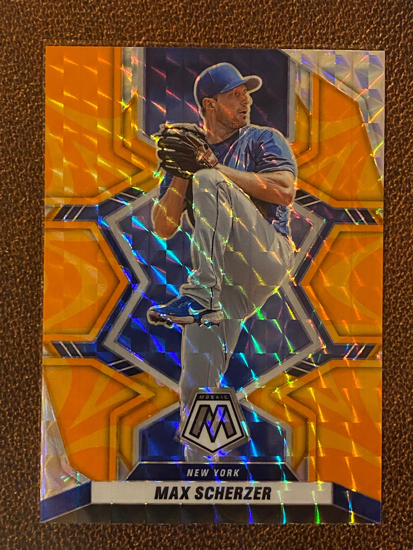 Max Scherzer - 2022 Mosaic - Orange Reactive - Mets