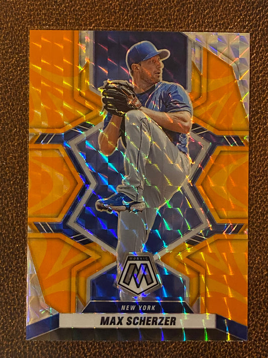 Max Scherzer - 2022 Mosaic - Orange Reactive - Mets