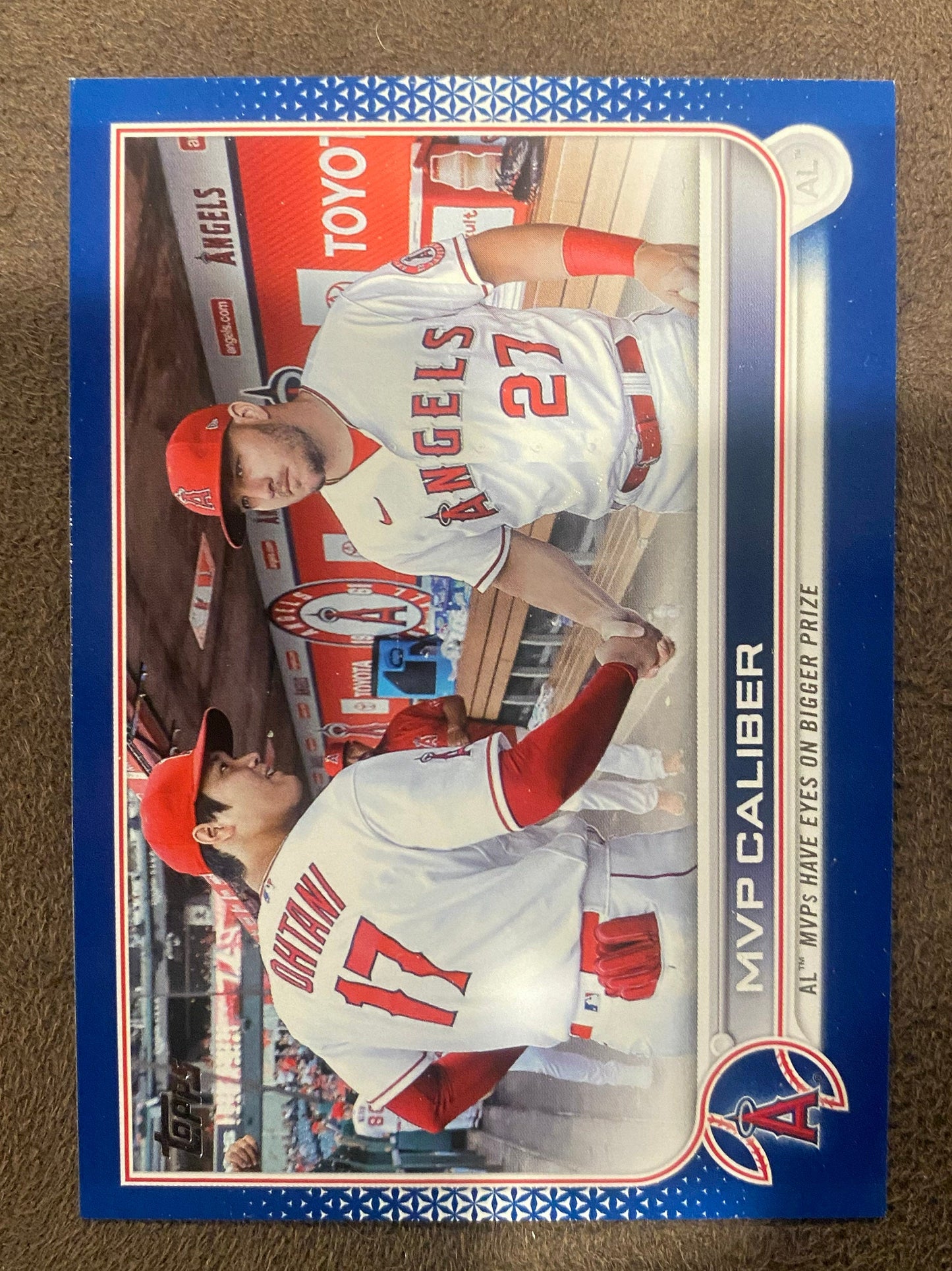 Shohei Ohtanti/Mike Trout - 2022 Topps Update - MVP Caliber Blue Parallel - Angels