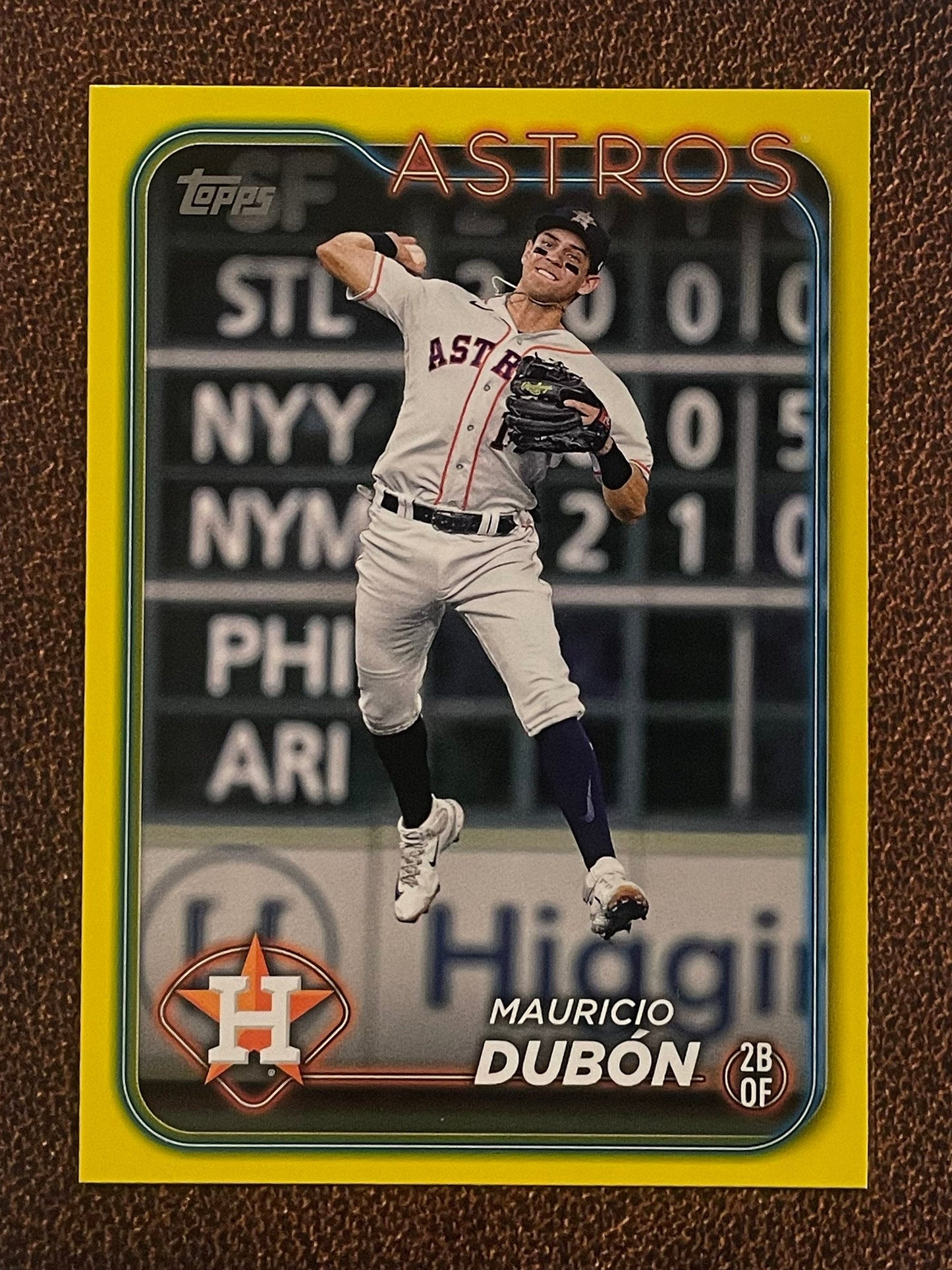 Mauricio Dubón - 2024 Topps Series 1 - Yellow Parallel - Astros