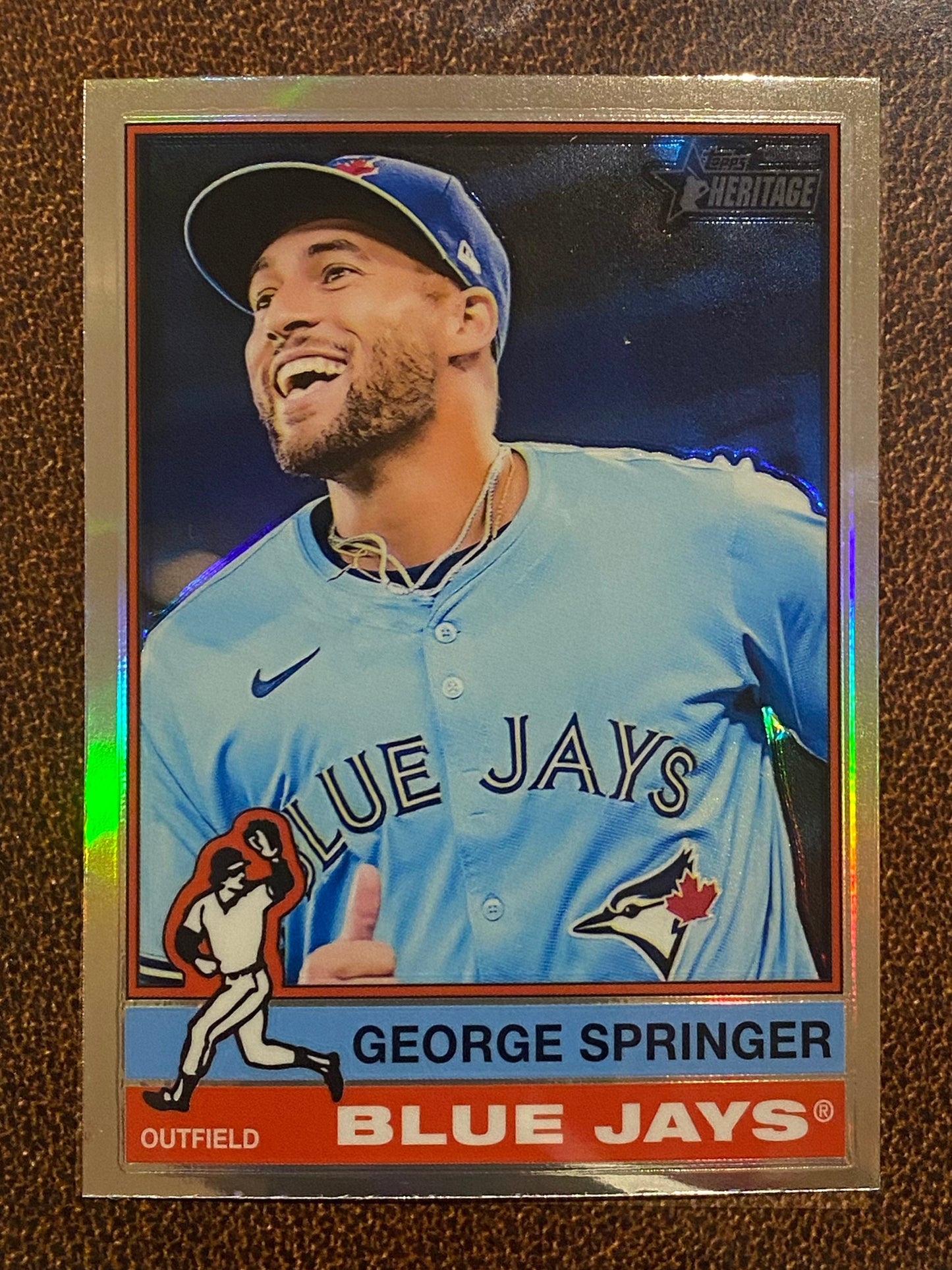 George Springer - 2025 Topps Heritage - Refractor - Blue Jays