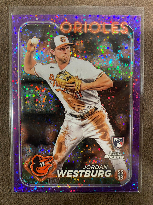 Jordan Westburg - 2024 Topps Chrome - Purple Speckle /299 - Orioles