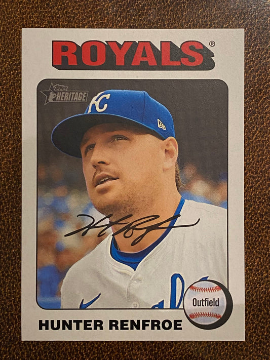 Hunter Renfroe - 2024 Topps Heritage High Number - White Border - Royals