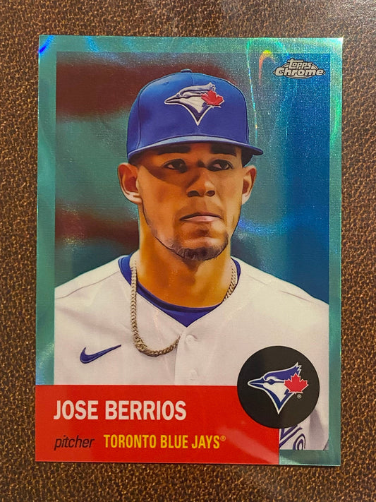 Jose Berrios - 2022 Topps Chrome Platinum Anniversary - Aqua Raywave /299 - Blue Jays