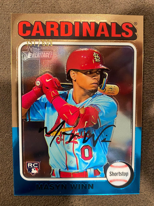 Masyn Winn - 2024 Topps Hertiage High Number - Chrome /699 - Cardinals