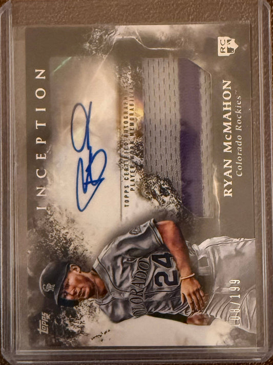 Ryan McMahon - 2018 Topps Inception - Rookie Patch AUTO /199 - Rockies