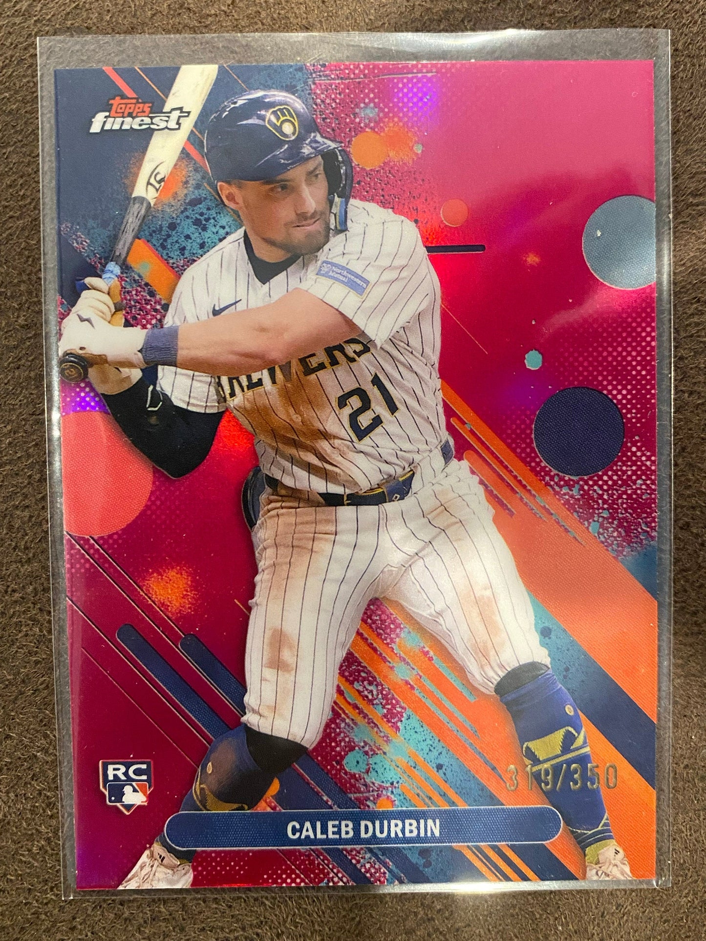 Caleb Durbin - 2025 Topps Finest - Common Pink /350 - Brewers