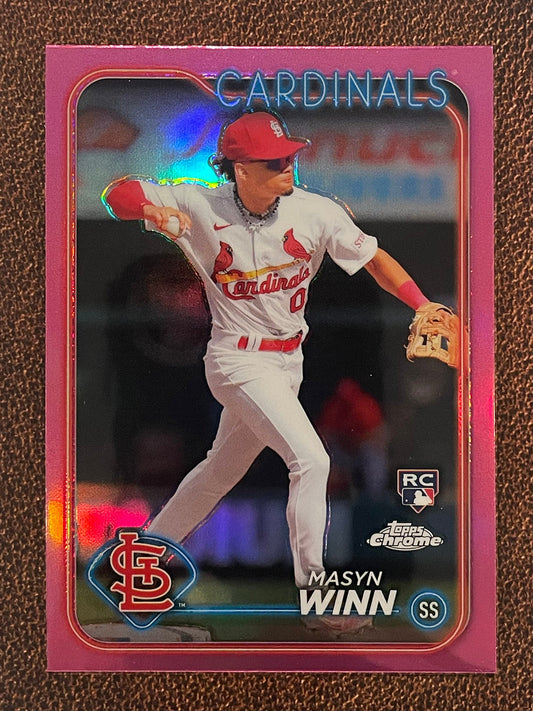 Masyn Winn - 2024 Topps Chrome - Pink Refractor - Cardinals