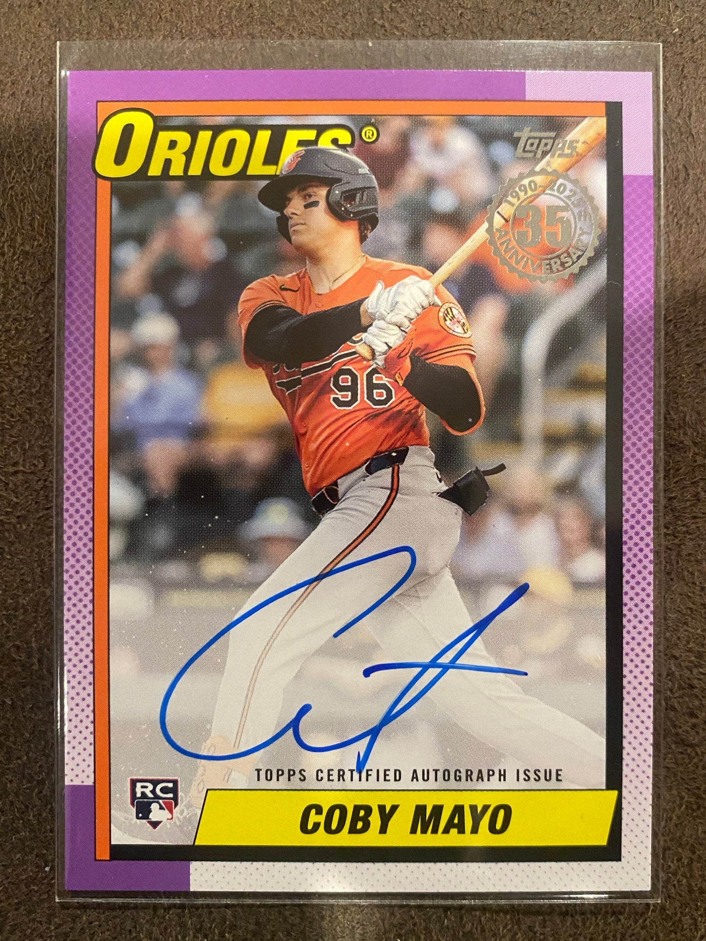 Coby Mayo - 2025 Topps Series 1 - 1990 Rookie AUTO - Orioles