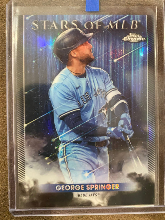 George Springer - 2022 Topps Series 2 - Stars of MLB BLACK Chrome /25 - Blue Jays