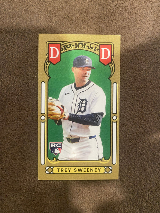 Trey Sweeney - 2025 Topps T205 Mini - T80 Rookie Series (**Corner Whiting**) - Tigers
