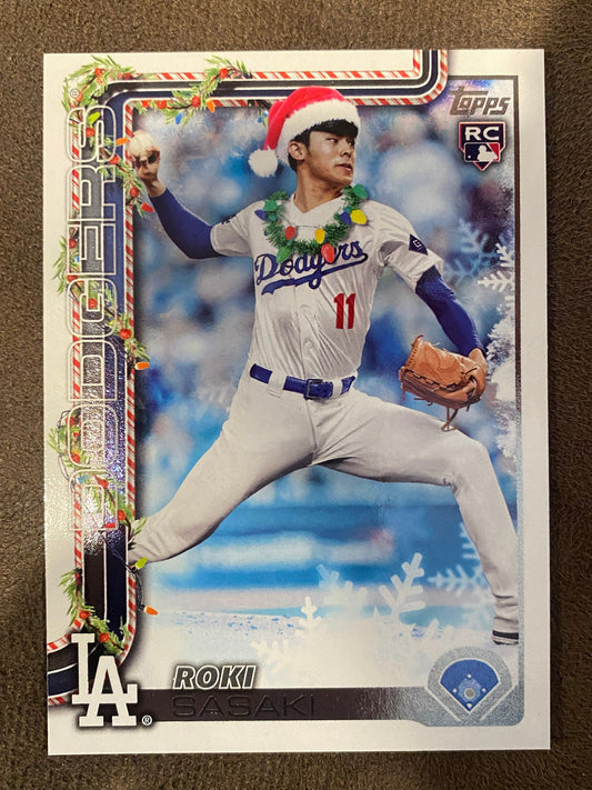 Roki Sasaki - 2025 Topps Holiday - Short Print - Dodgers