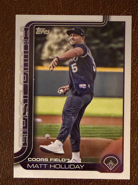 Matt Holliday - 2025 Topps Update - First Pitch Insert - Rockies