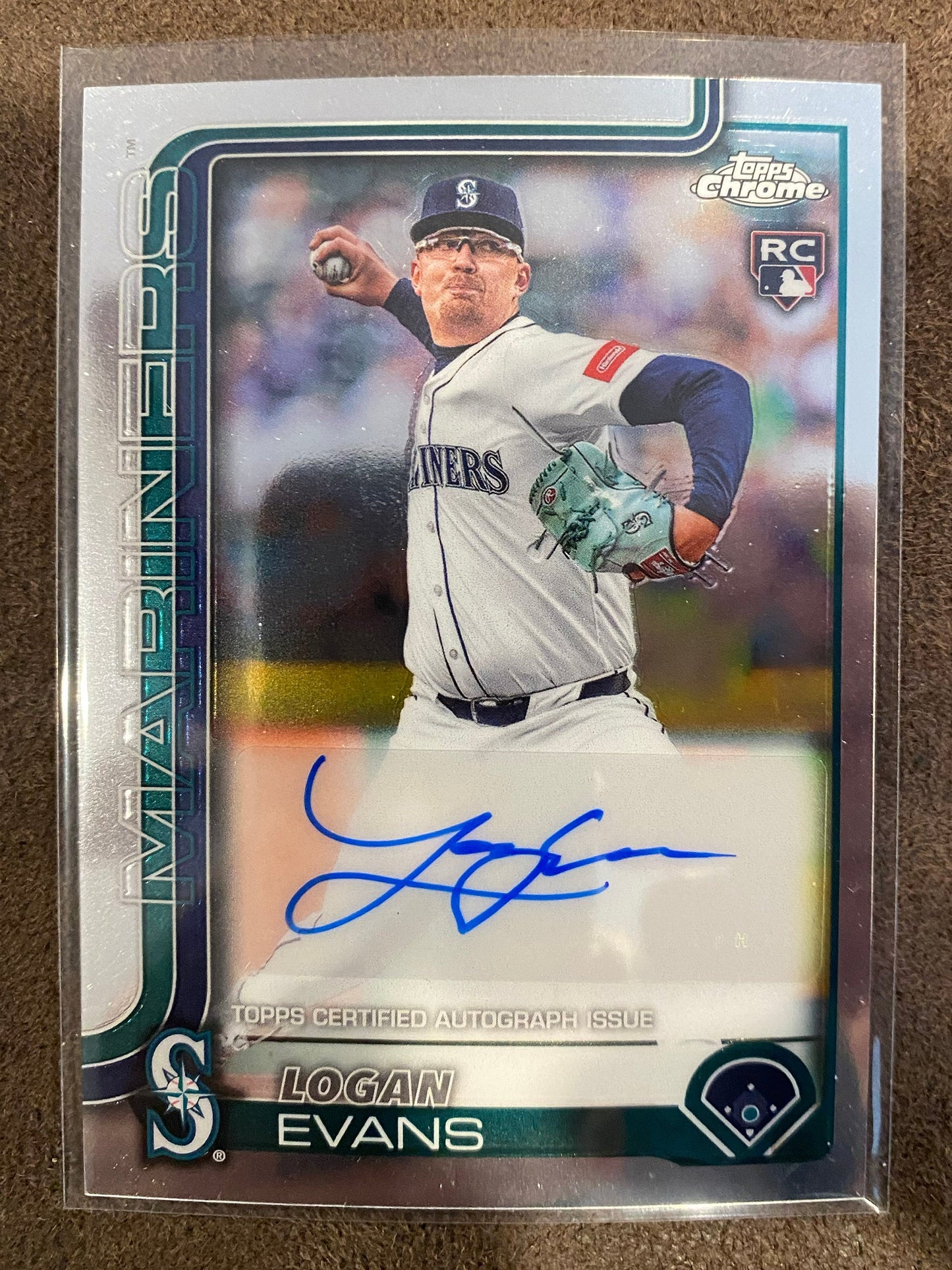 Logan Evans - 2025 Topps Chrome Update - Rookie AUTO - Mariners
