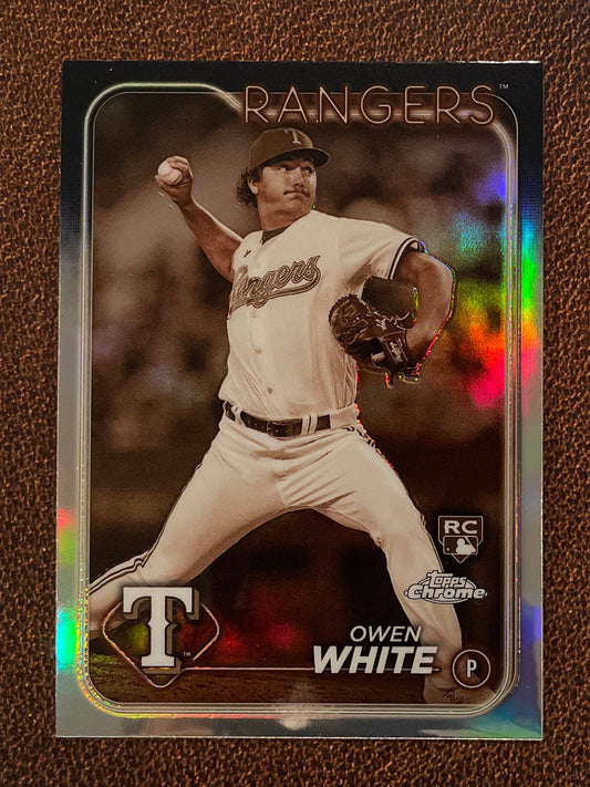 Owen White - 2024 Topps Chrome - Sepia Refractor - Rangers