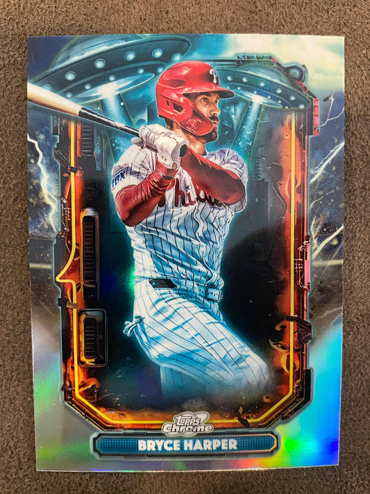 Bryce Harper - 2025 Topps Chrome Cosmic - Extraterrestrial Talent Insert - Phillies