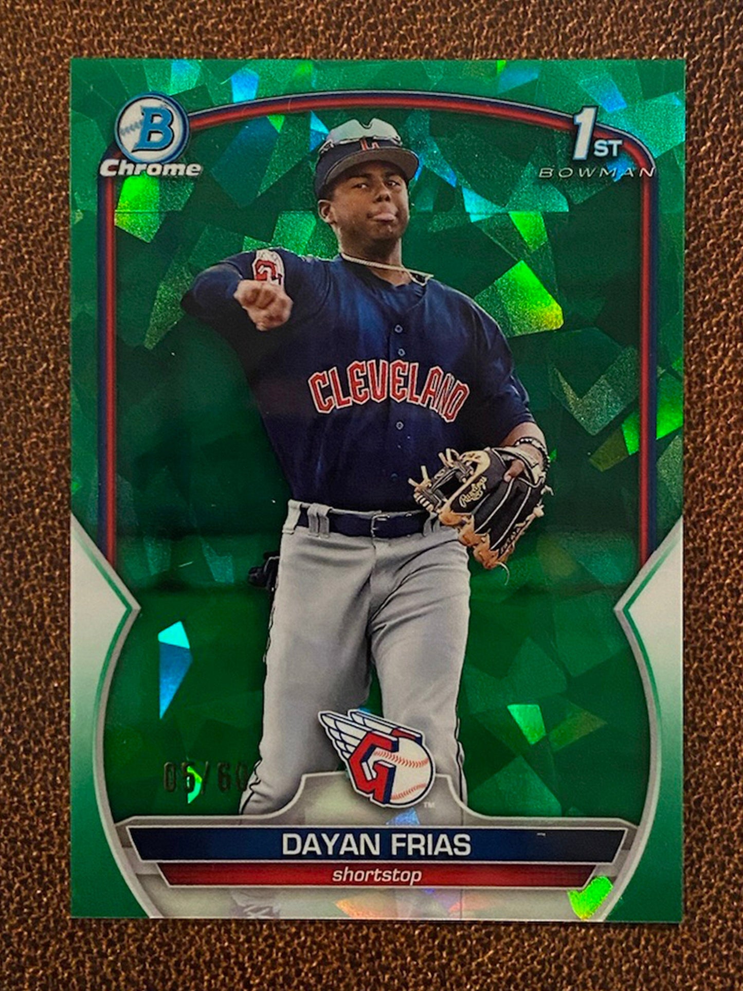 Dayan Frias - 2023 Bowman Chrome - 1st Sapphire Green /60 - Guardians