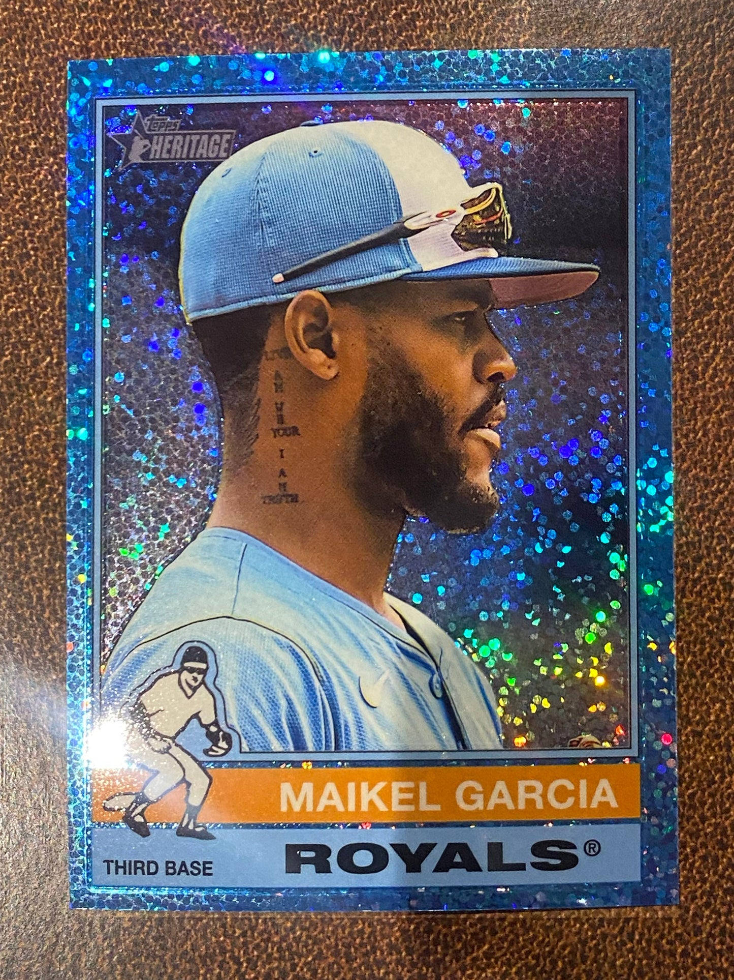 Maikel Garcia - 2025 Topps Heritage High Number - Blue Sparkle - Royals
