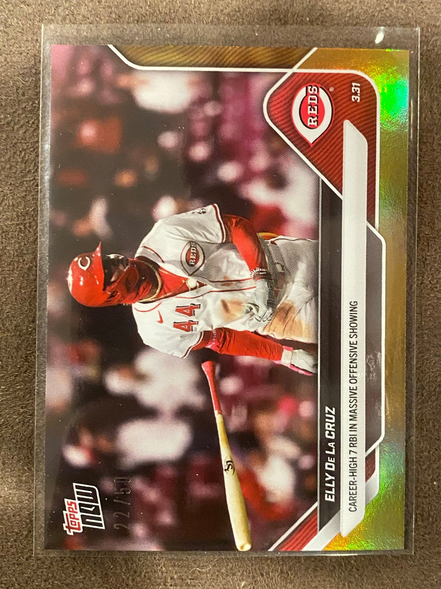 Elly De La Cruz - 2025 Topps Now - GOLD Foil /50 - Reds