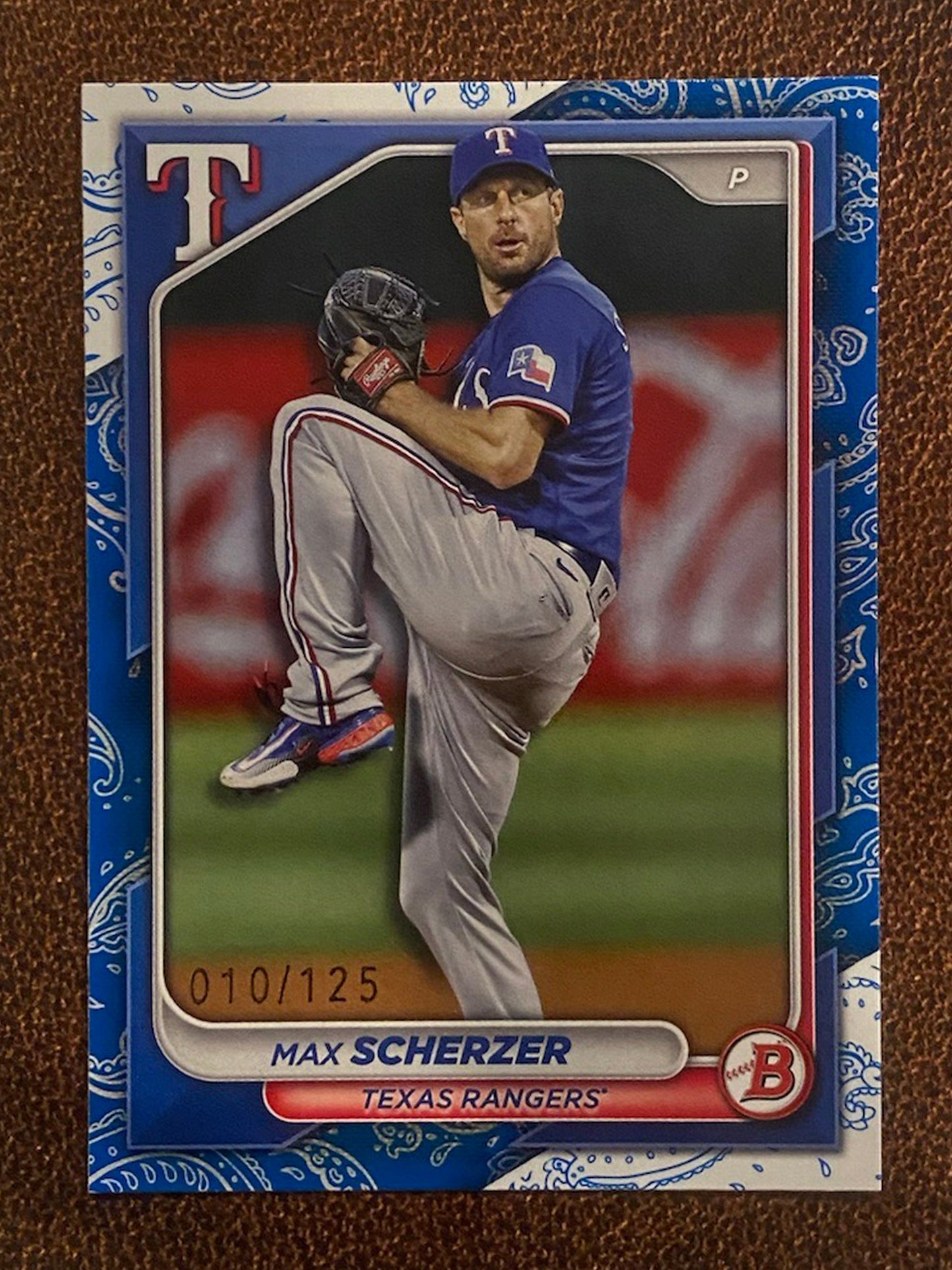 Max Scherzer - 2024 Bowman - Blue /125 - Rangers