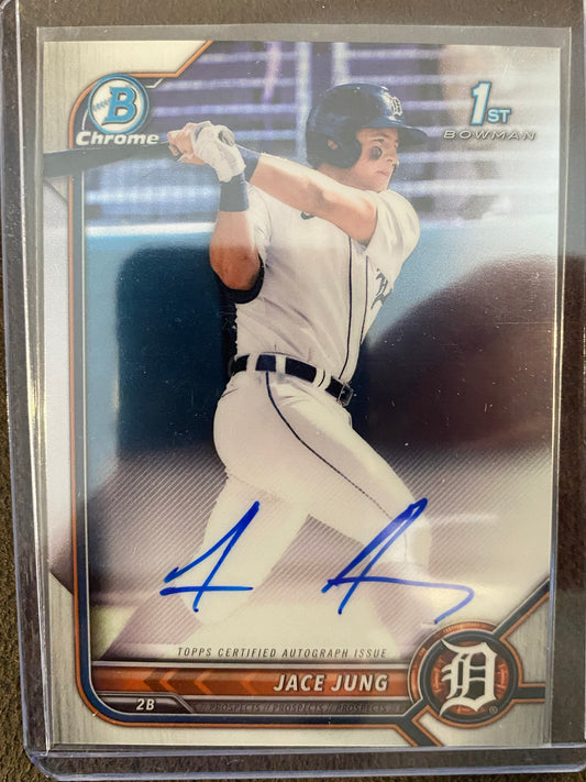 Jace Jung - 2022 Bowman - 1st Chrome AUTO - Tigers