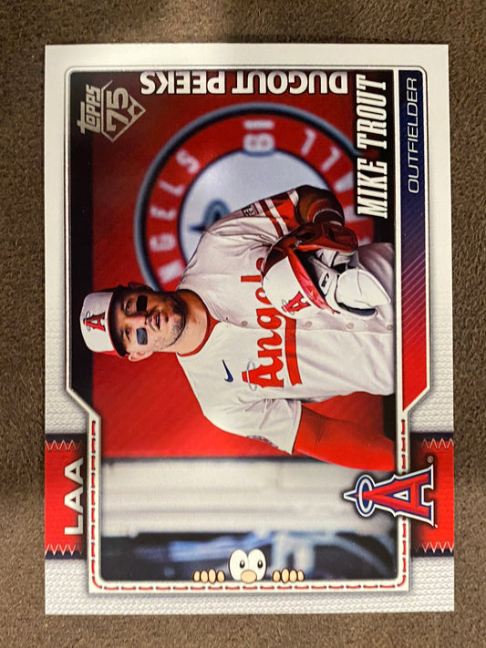 Mike Trout - 2026 Topps Series 1 - Dugout Peeks SP - Angels