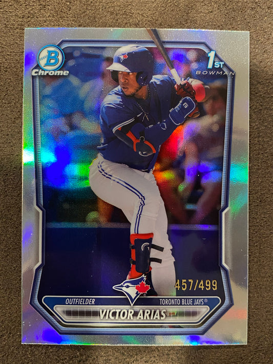 Victor Arias - 2026 Bowman - 1st Bowman Refractor /499 - Blue Jays
