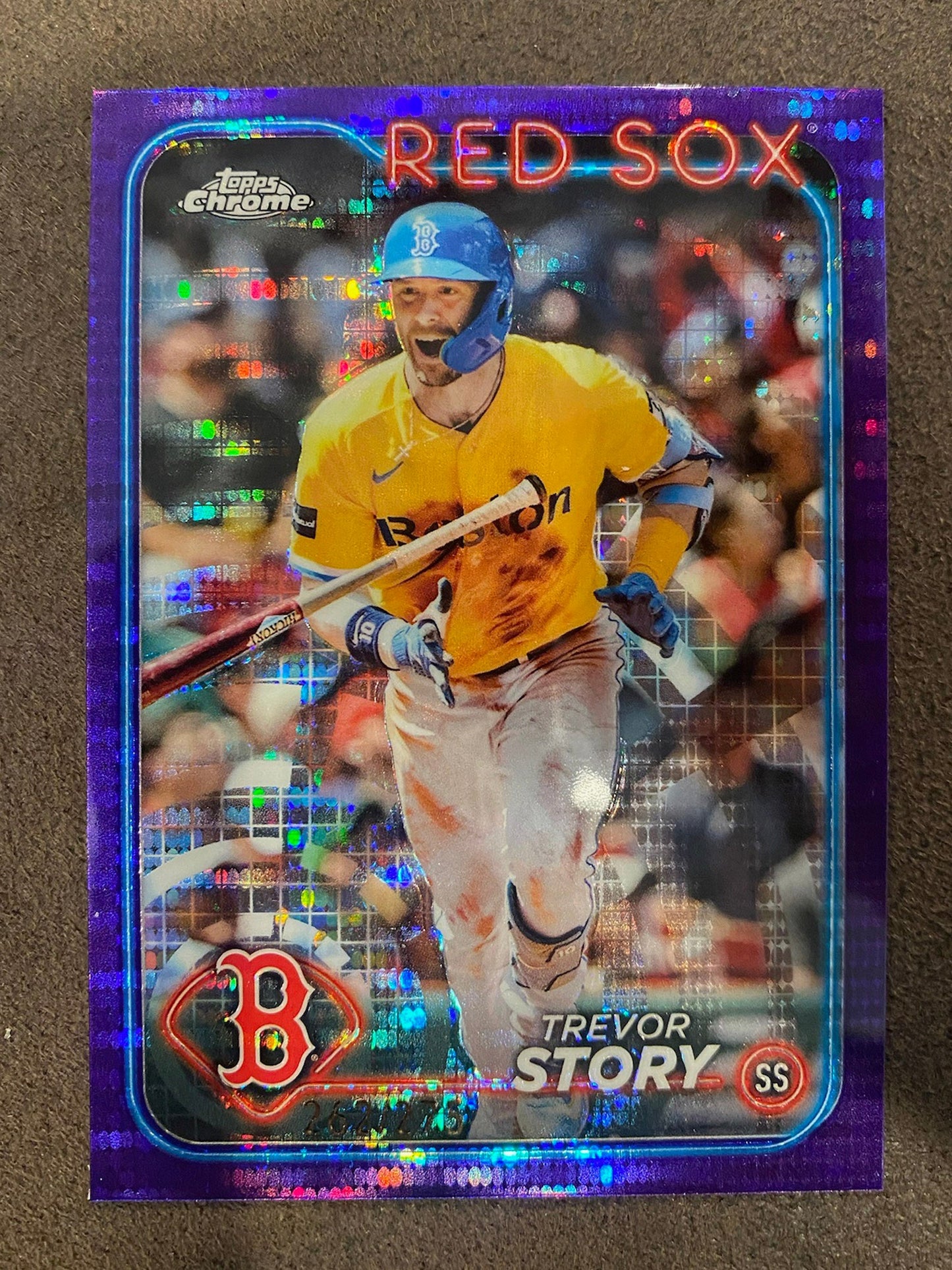 Trevor Story - 2024 Topps Chrome - Purple Sonar /275 - Red Sox