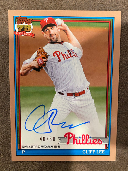 Cliff Lee - 2026 Topps Series 2 - 1991 GOLD AUTO /50 - Phillies