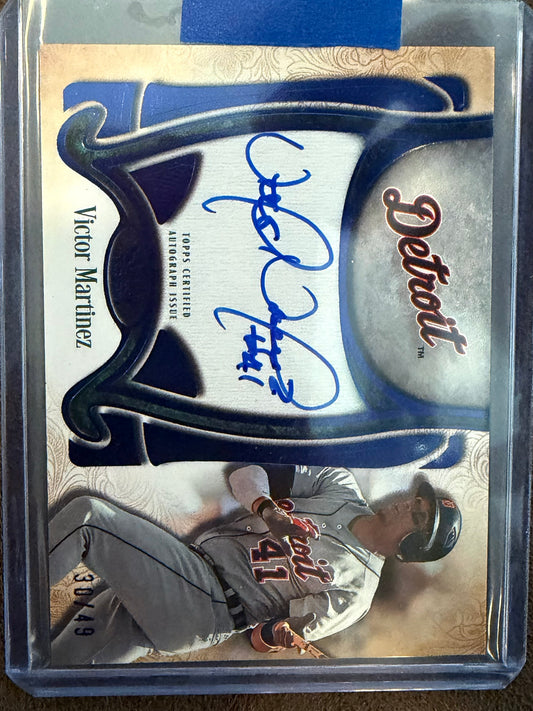 Victor Martinez - 2026 Topps Tier One - BLUE Auto /49 - Tigers
