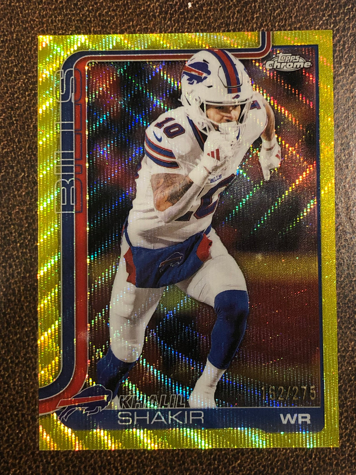 Khalil Shakir - 2025 Topps Chrome - YELLOW Wave Refractor /275 - Bills