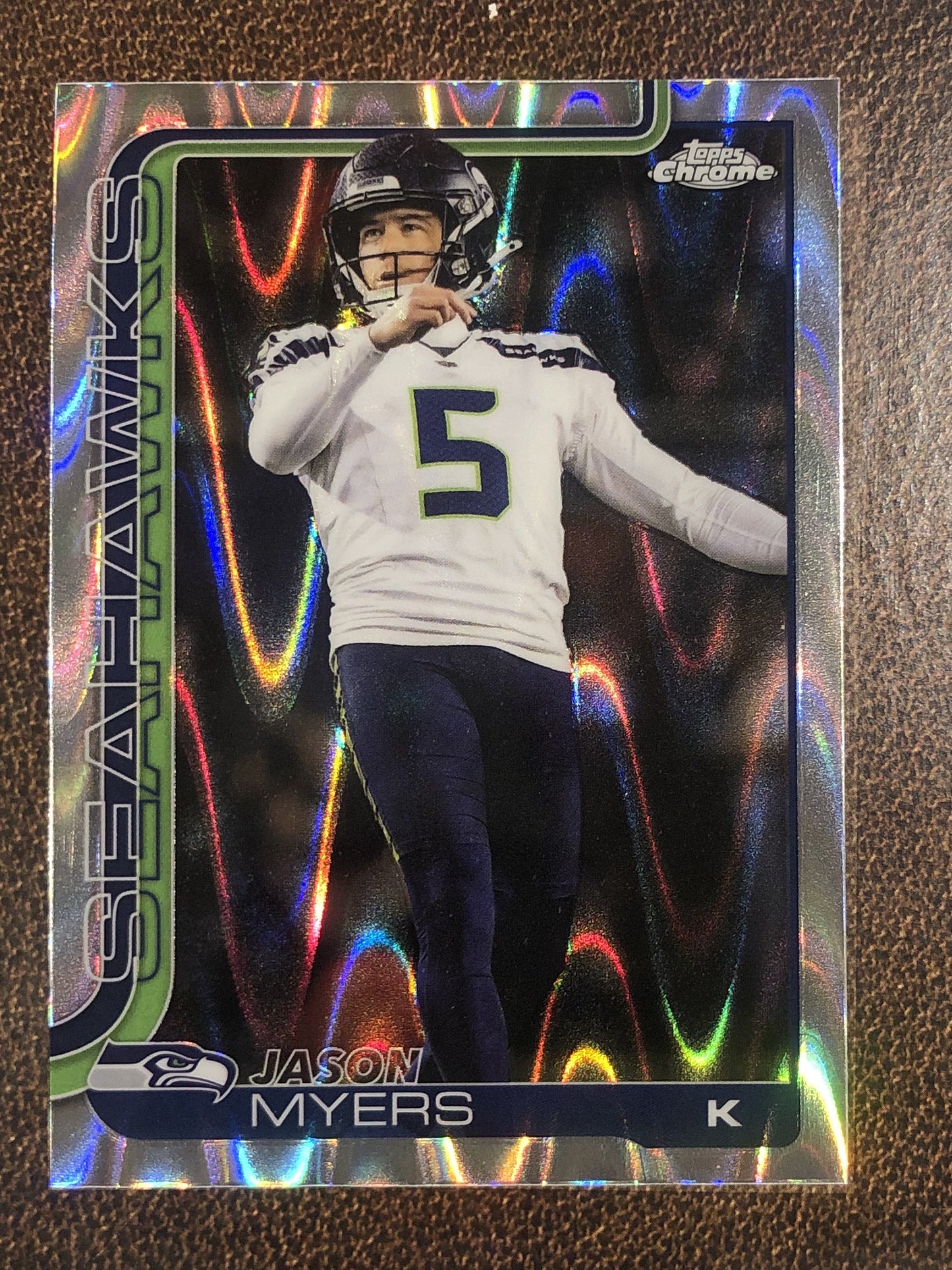 Jason Myers - 2025 Topps Chrome - Raywave Refractor - Seahawks