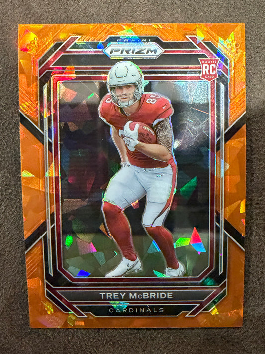 Trey McBride - 2022 Panini Prizm - Orange Cracked Ice Rookie - Cardinals