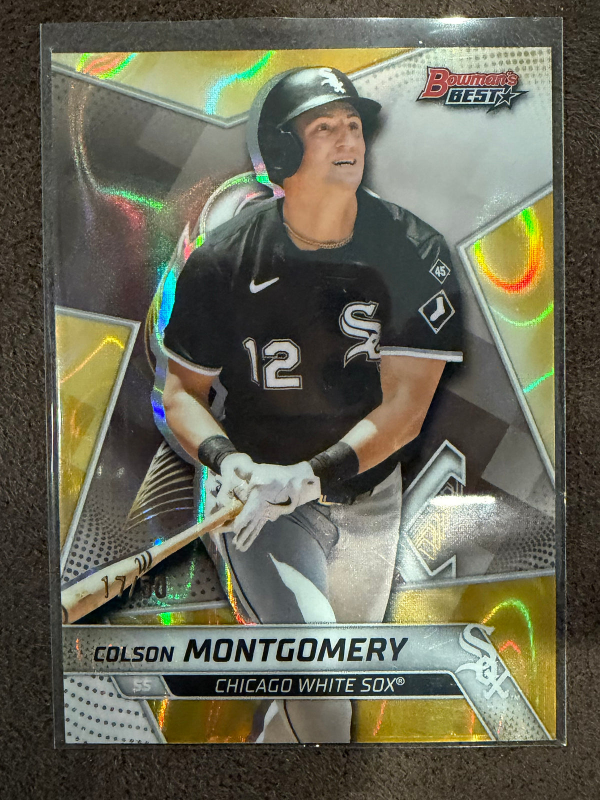 Colson Montgomery - 2025 Bowman’s Best - GOLD Prospect Lava /50 - White Sox