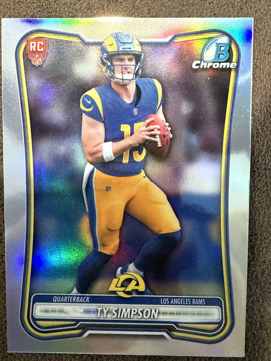 Ty Simpson - 2026 Bowman Chrome - Red Rookie Redemption - Rams