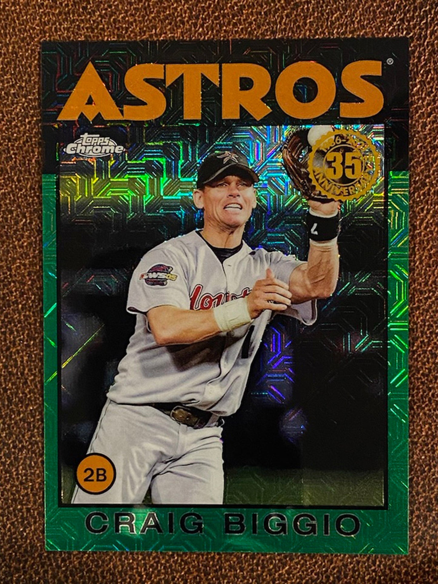 Craig Biggio - 2021 Topps - Silver Pack Mojo Green /99 - Astros