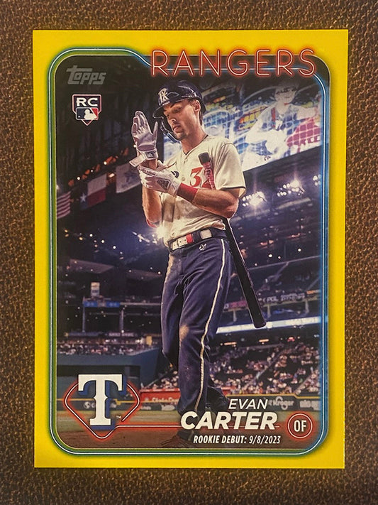 Evan Carter - 2024 Topps Update - Yellow - Rangers