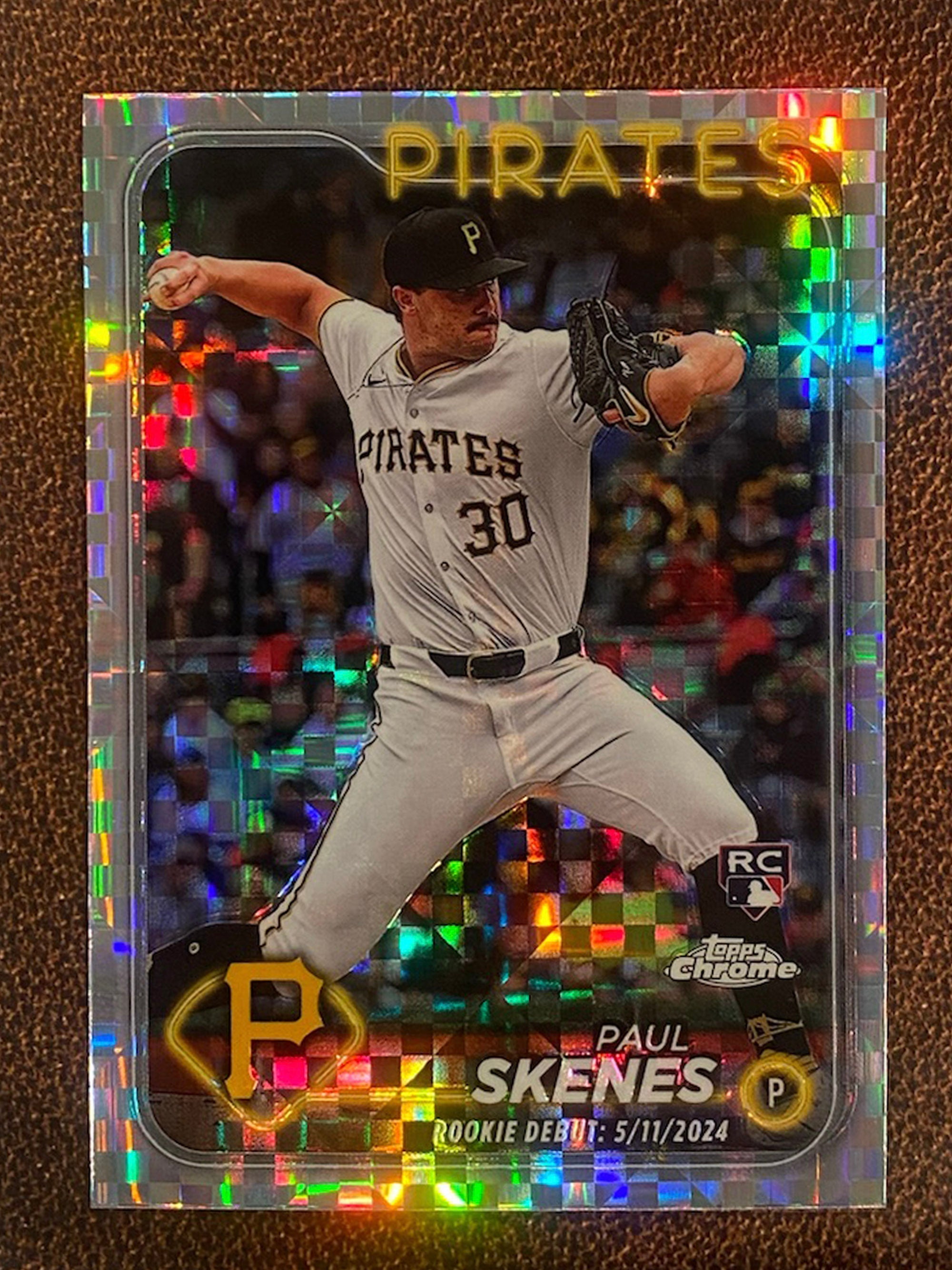 Paul Skenes 2024 Topps Chrome Update XFractor Pirates Western